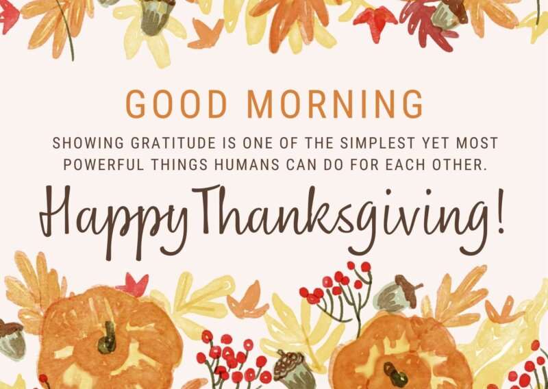 20 Good Morning Thanksgiving Wishes with thanksgiving quotes - Good Morning Images
