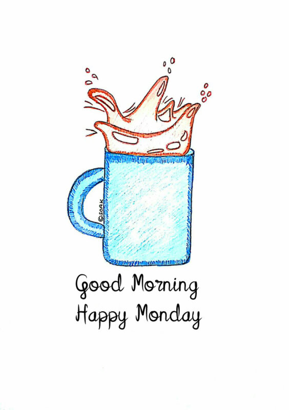 Happy Monday and Good Morning Images with Coffee