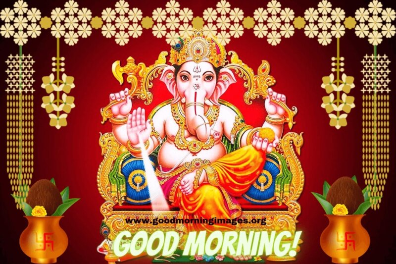 Good morning Shree Ganesha blessings images