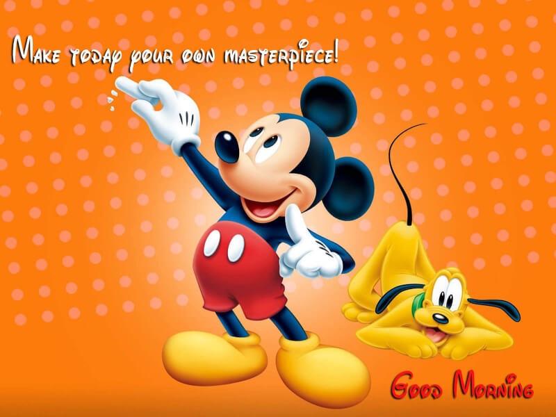 50 Good Morning Wishes with Mickey Mouse Images